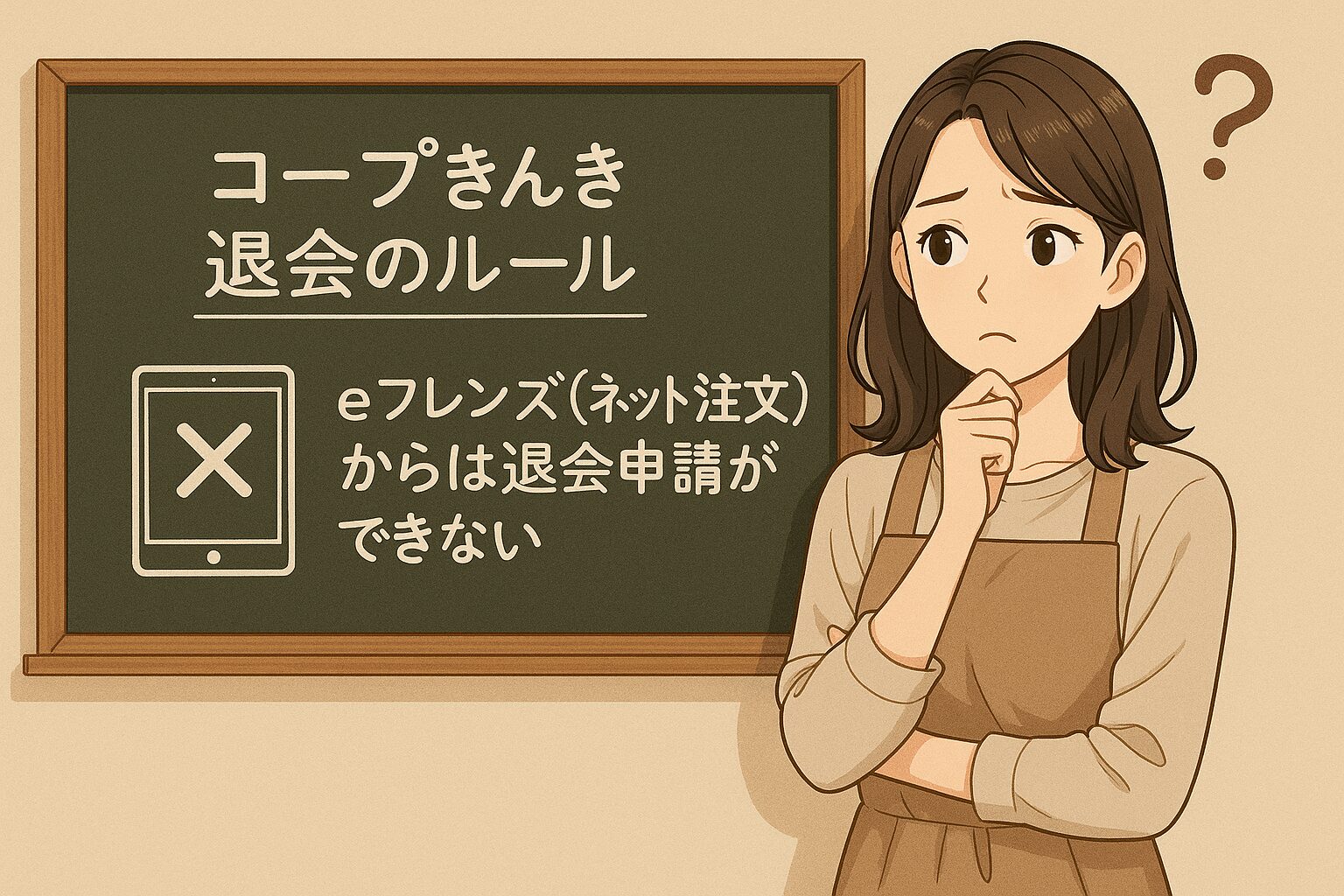 eフレンズ（ネット注文）からは退会申請ができない