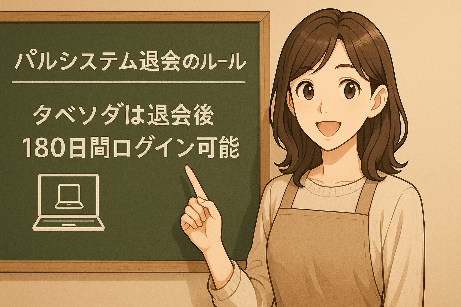 タベソダは退会後180日間ログイン可能