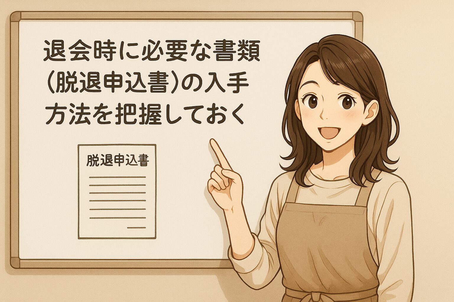 退会時に必要な書類（脱退申込書）の入手方法を把握しておく