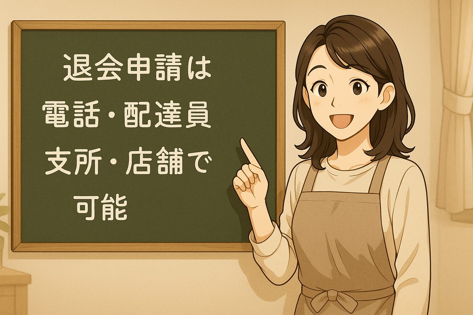 退会申請は電話・配達員・支所・店舗で可能