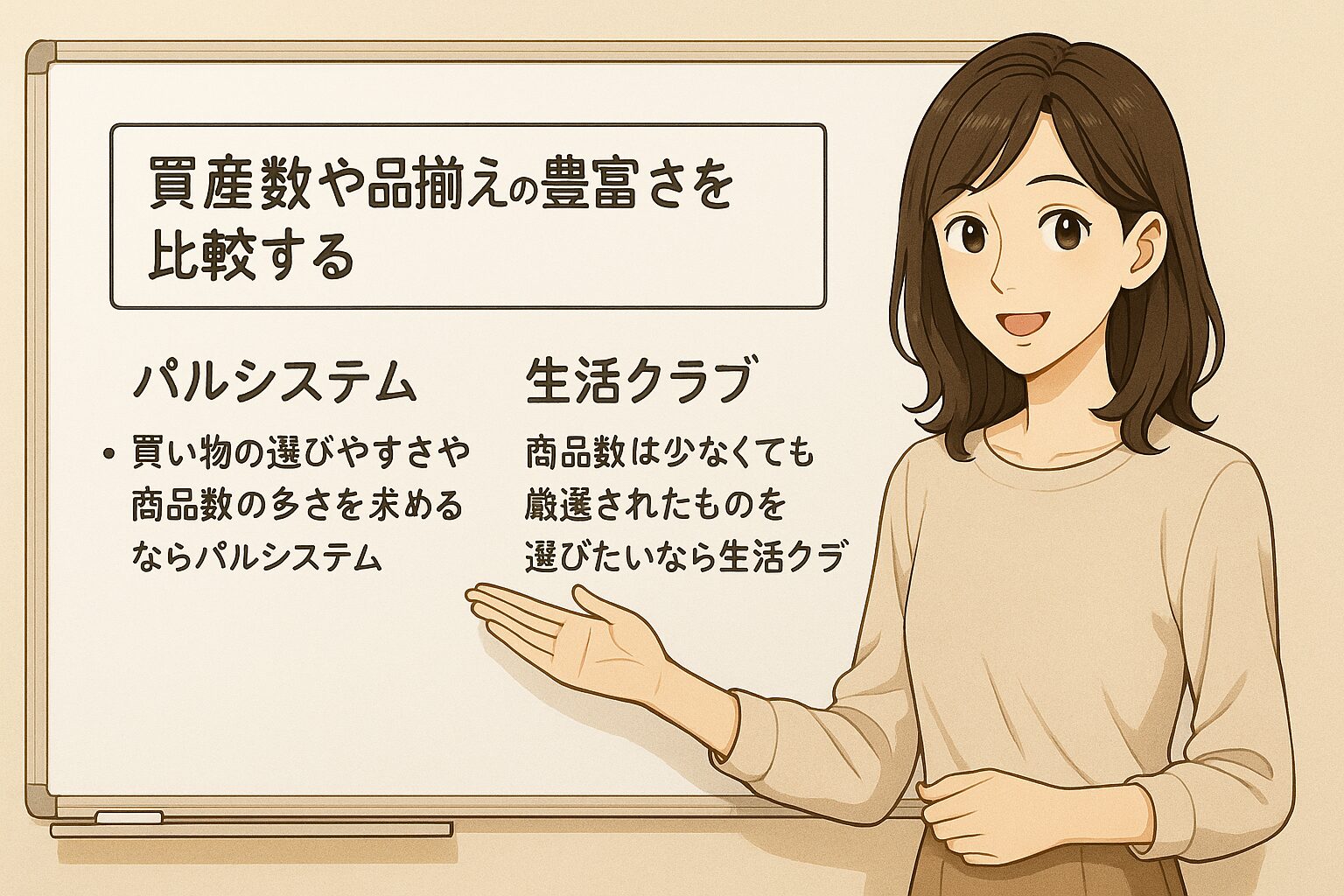 商品数や品揃えの豊富さを比較する