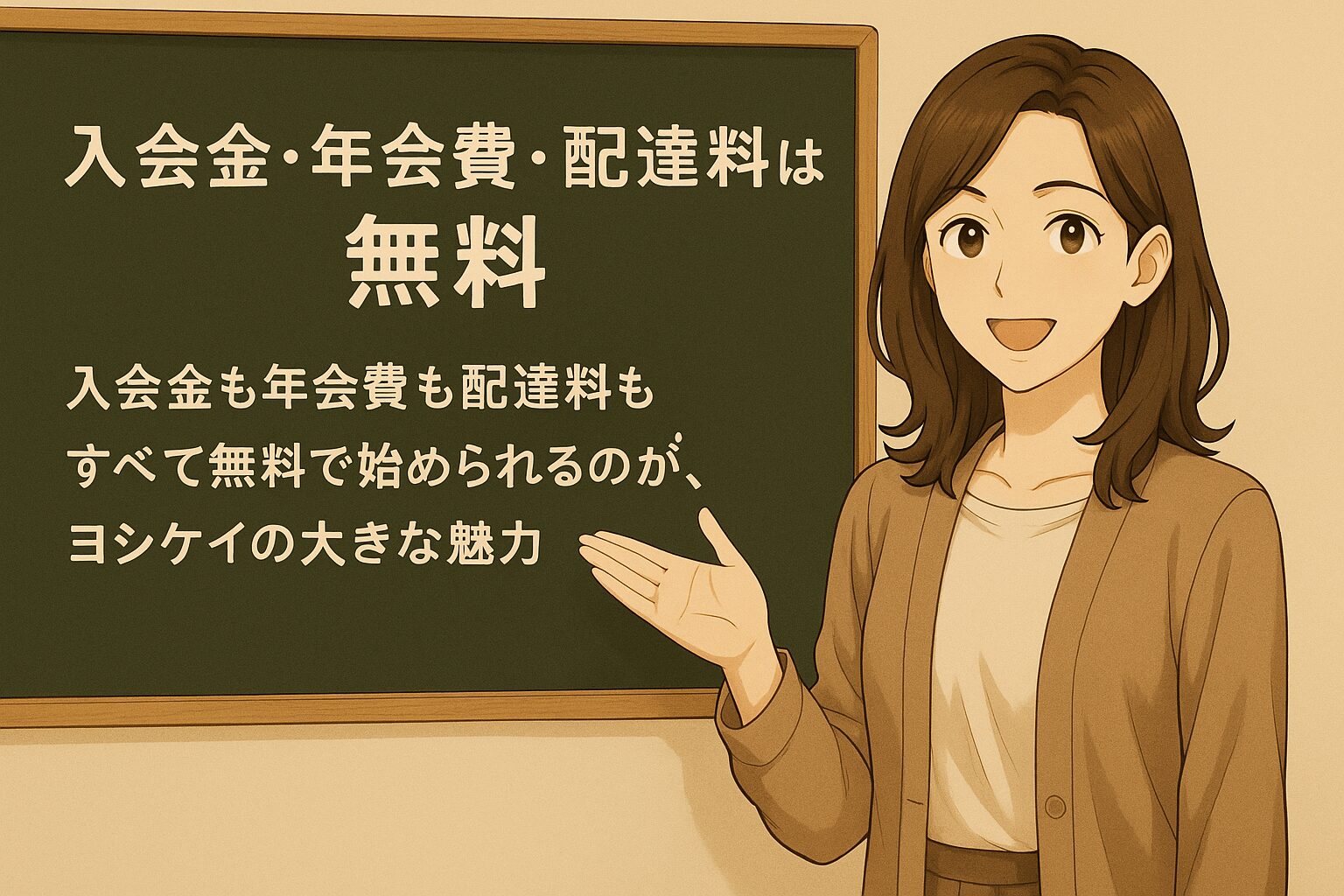 入会金・年会費・配達料は無料