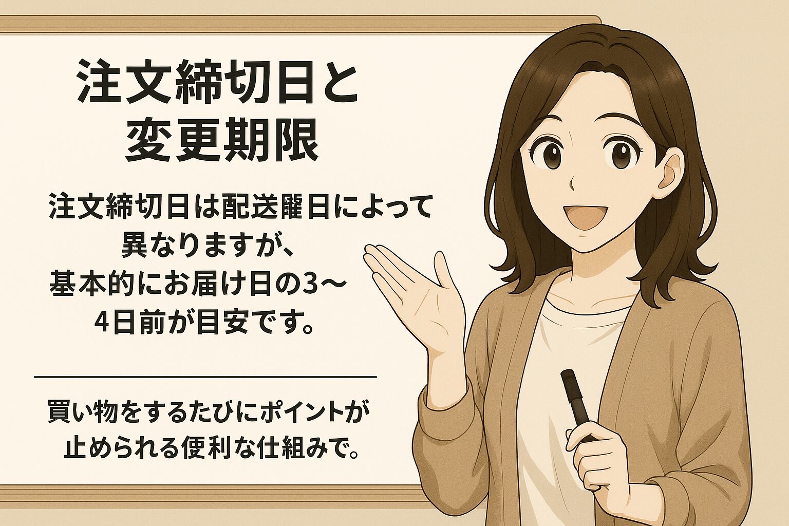 注文締切日と変更期限