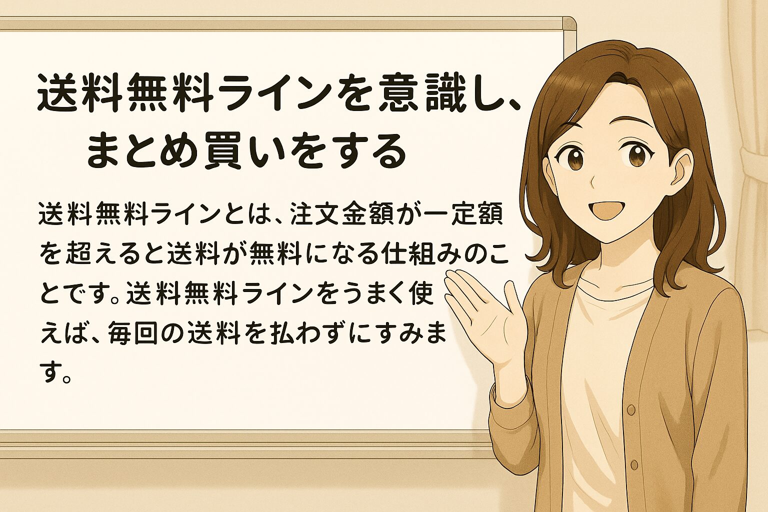 送料無料ラインを意識し、まとめ買いをする