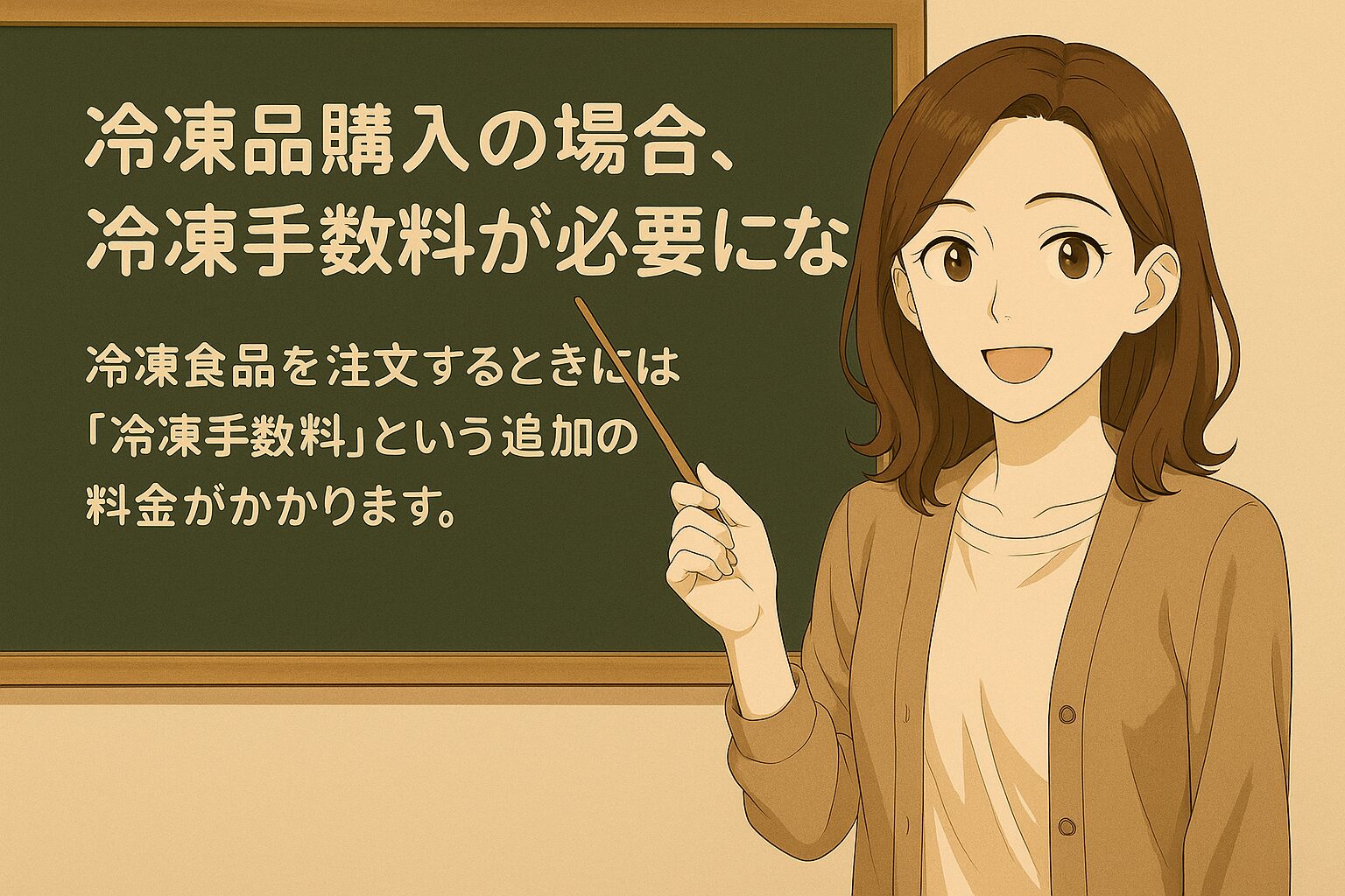 冷凍品購入の場合、冷凍手数料が必要になる