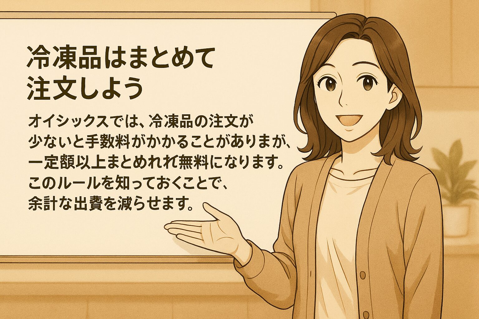 冷凍品はまとめて注文しよう