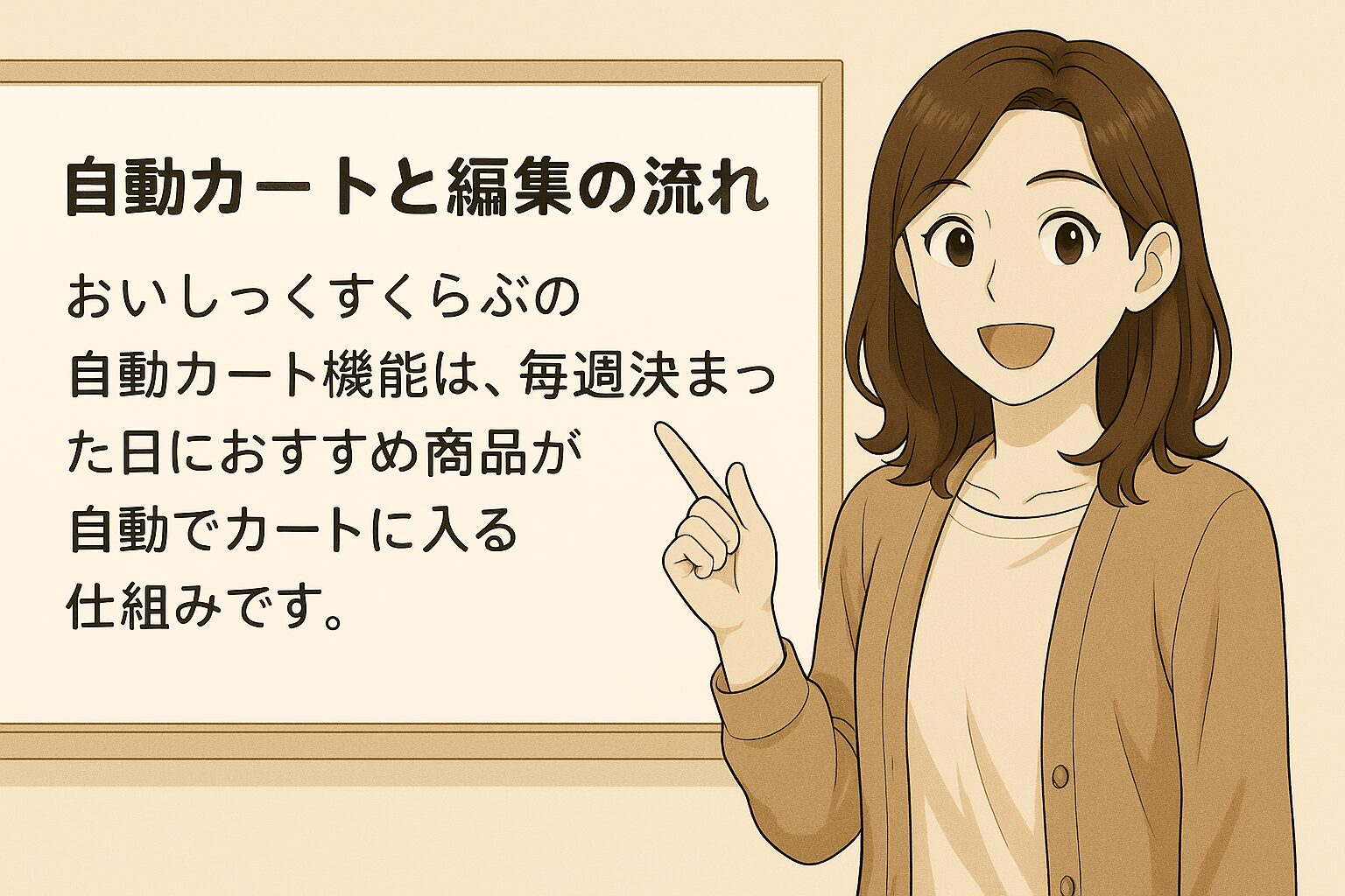 自動カートと編集の流れ