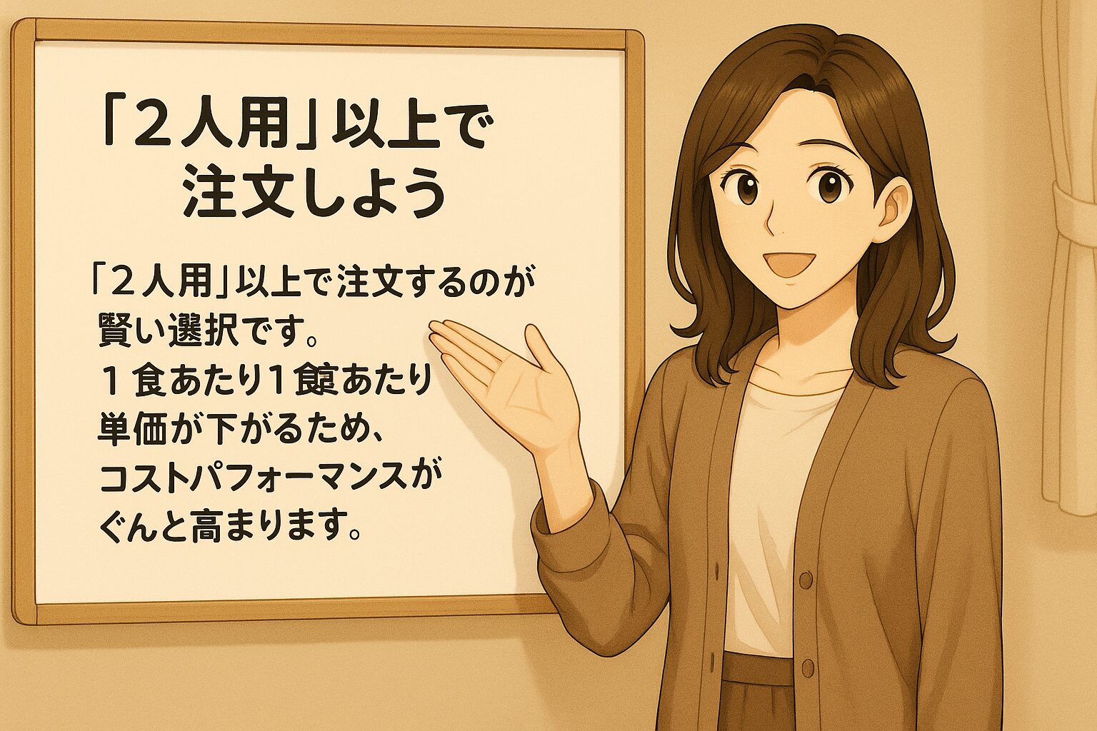 「2人用」以上で注文しよう