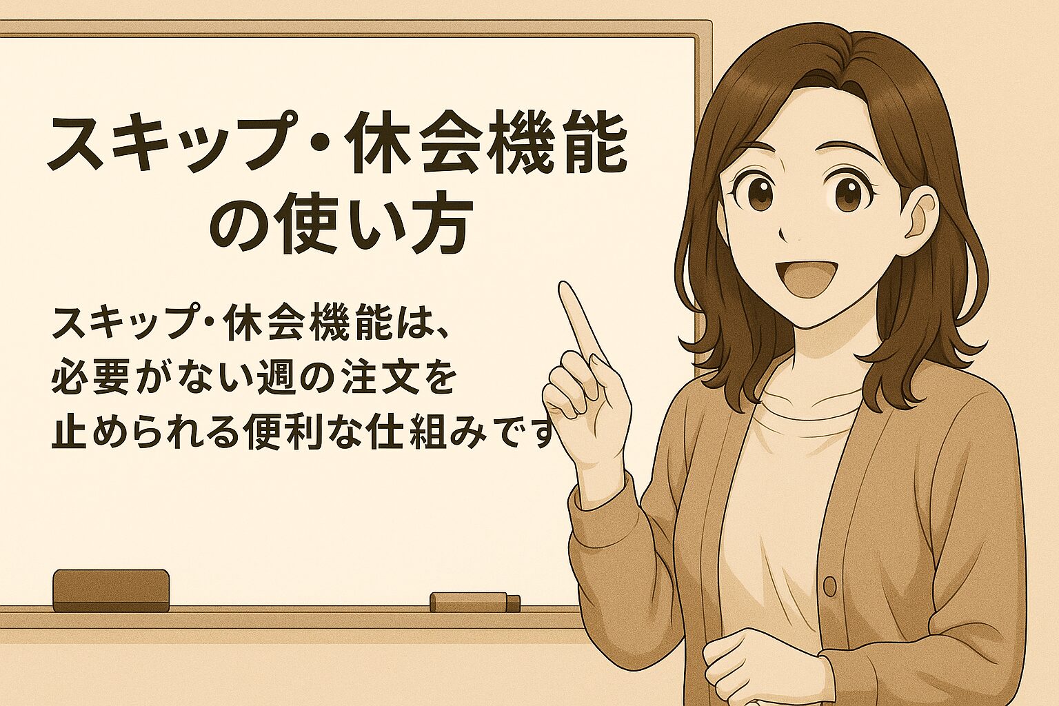 スキップ・休会機能の使い方