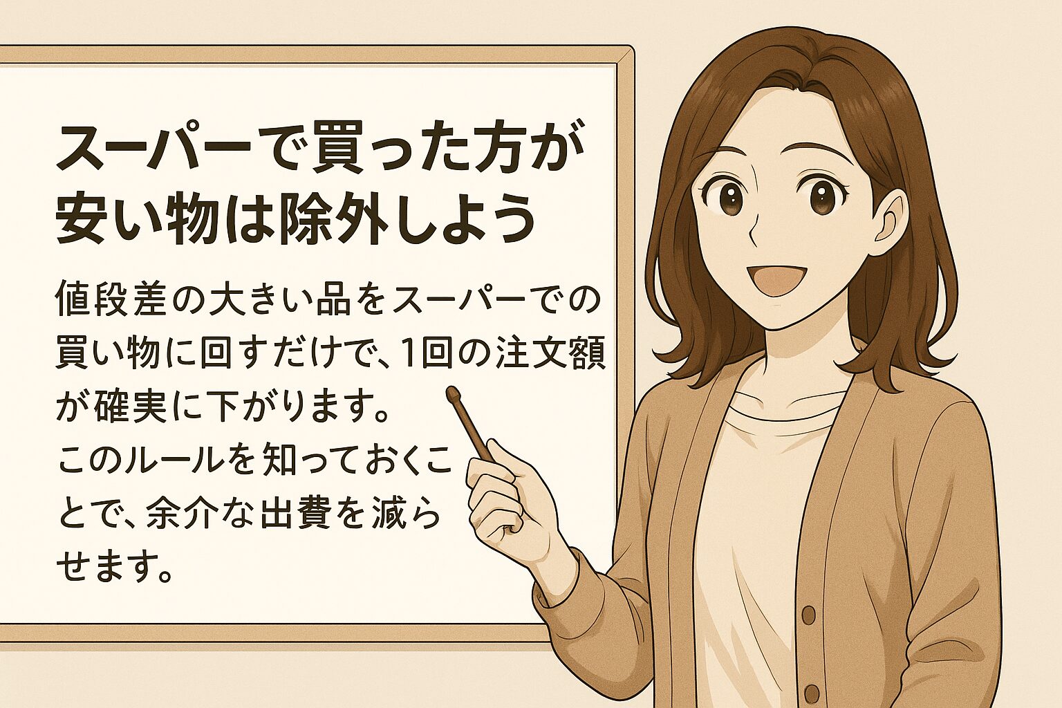 スーパーで買った方が安い物は除外しよう