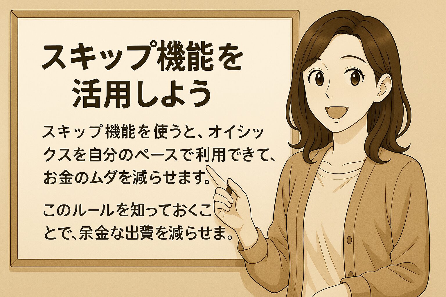 スキップ機能を活用しよう