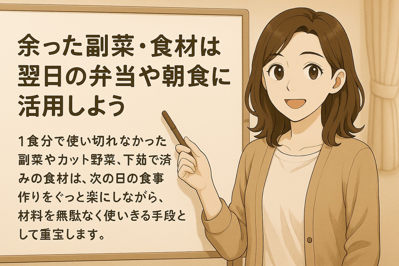 余った副菜・食材は翌日の弁当や朝食に活用しよう