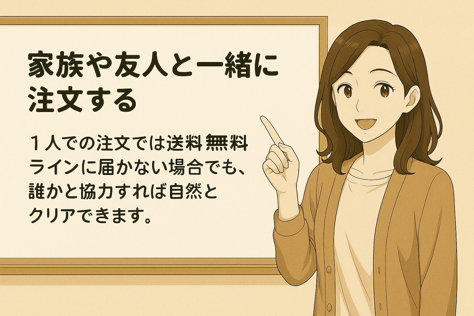家族や友人と一緒に注文する