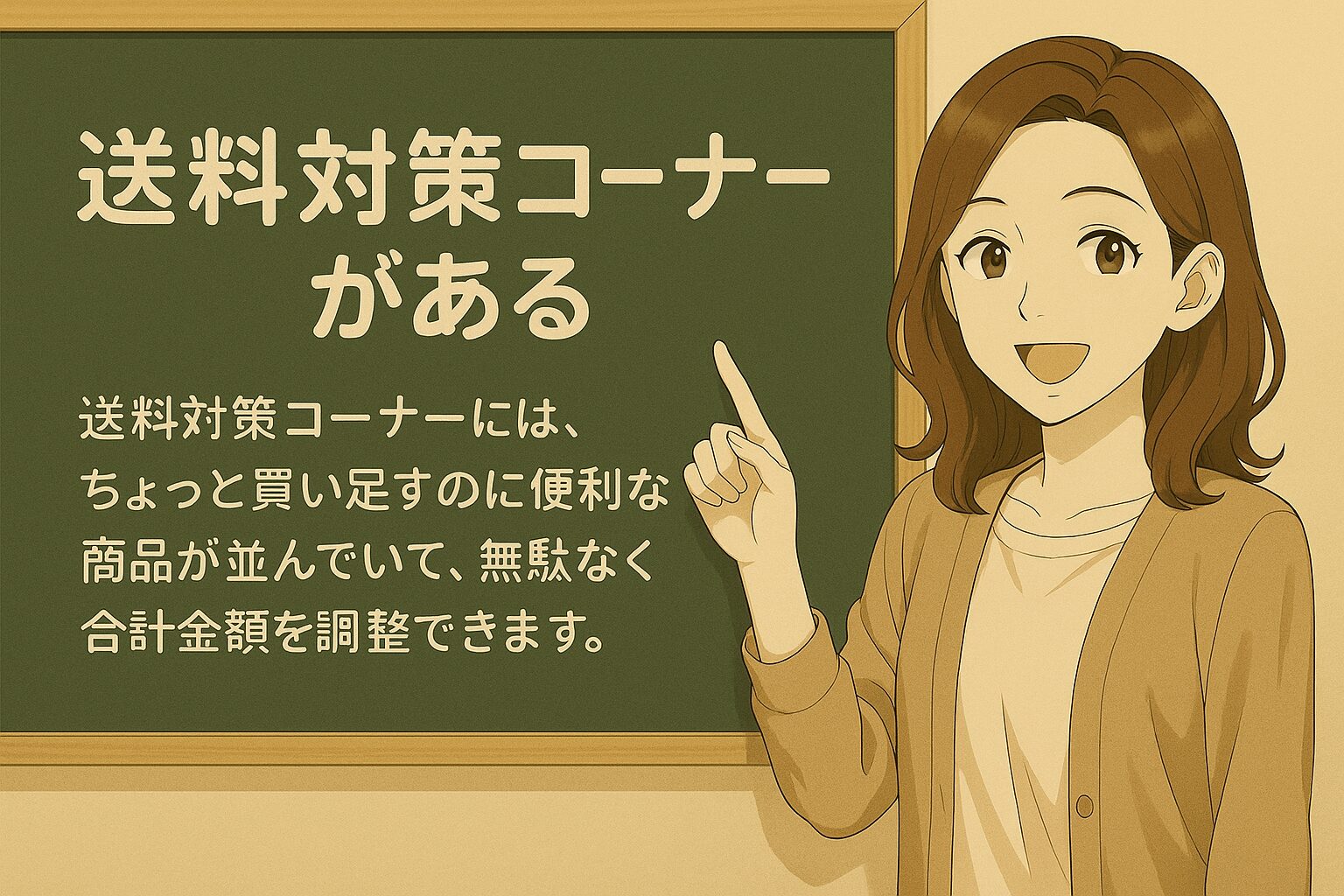 送料対策コーナーがある