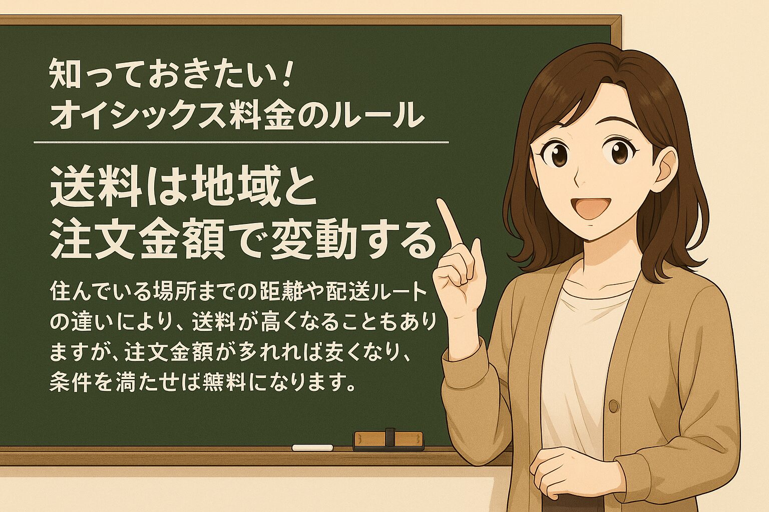 送料は地域と注文金額で変動する