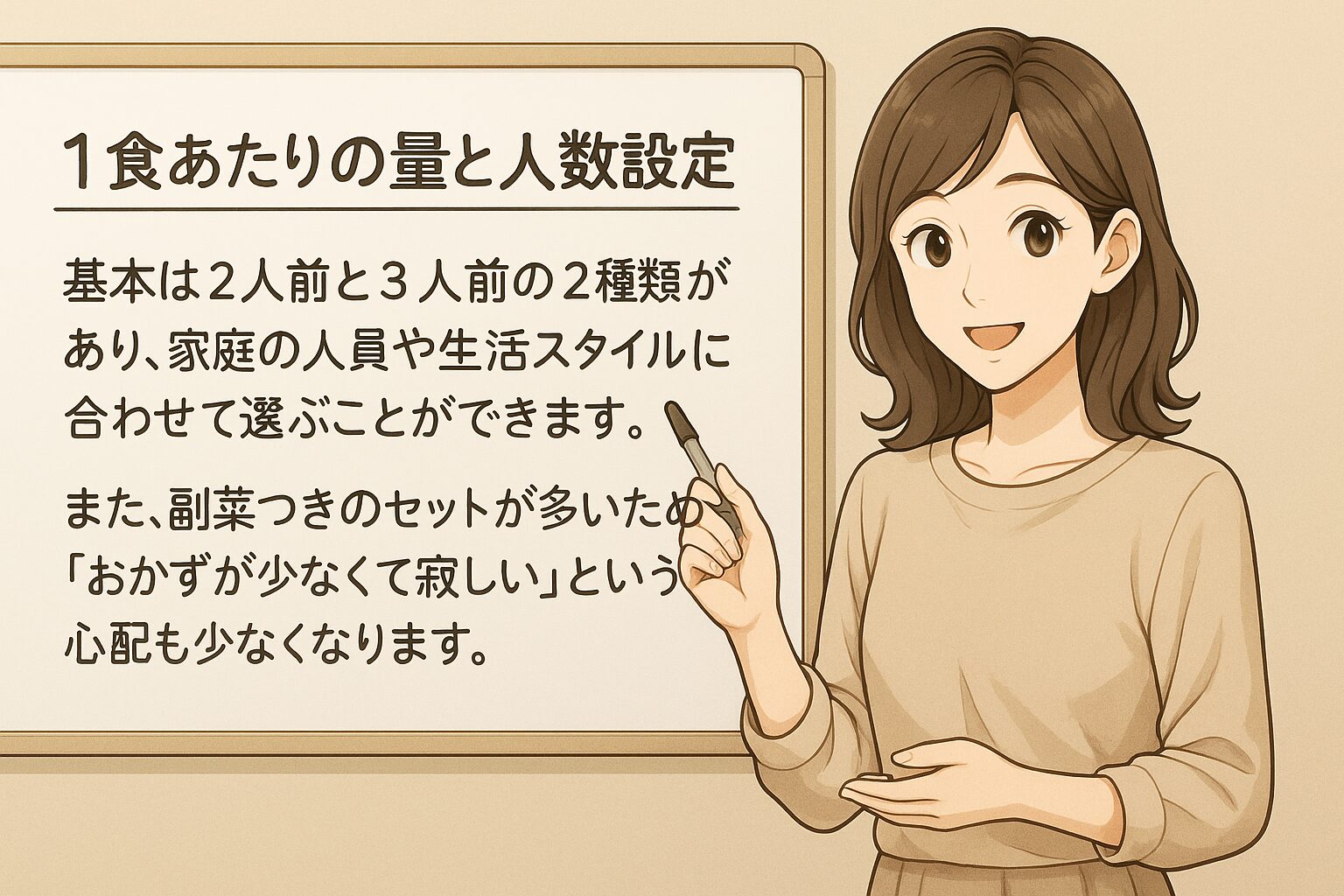 1食あたりの量と人数設定