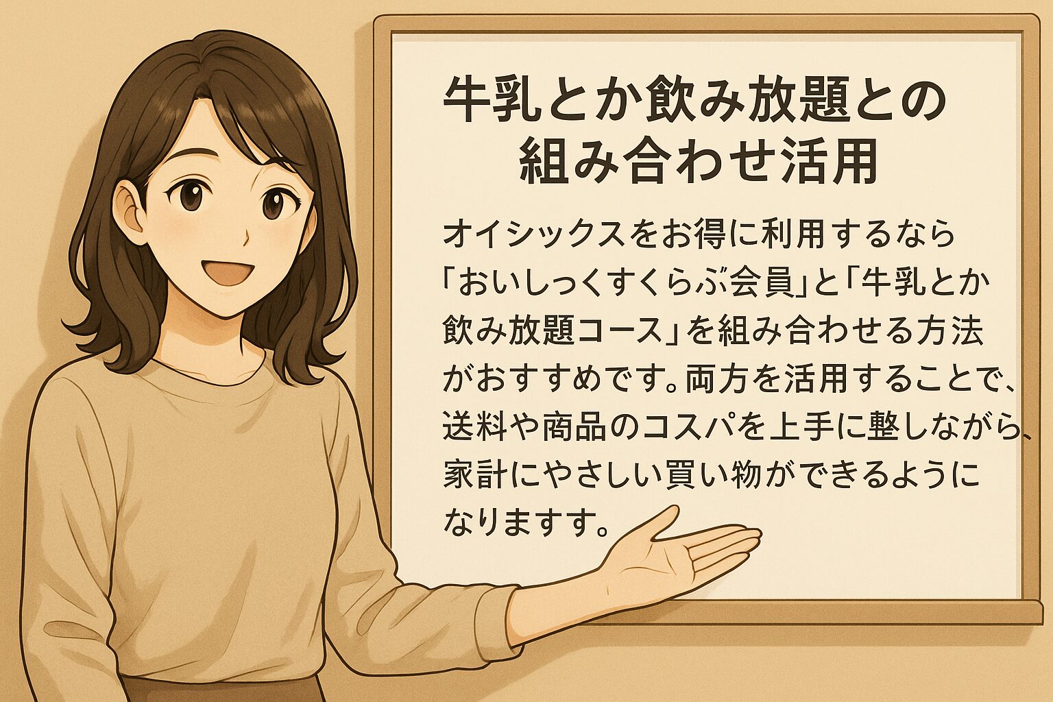 牛乳とか飲み放題との組み合わせ活用