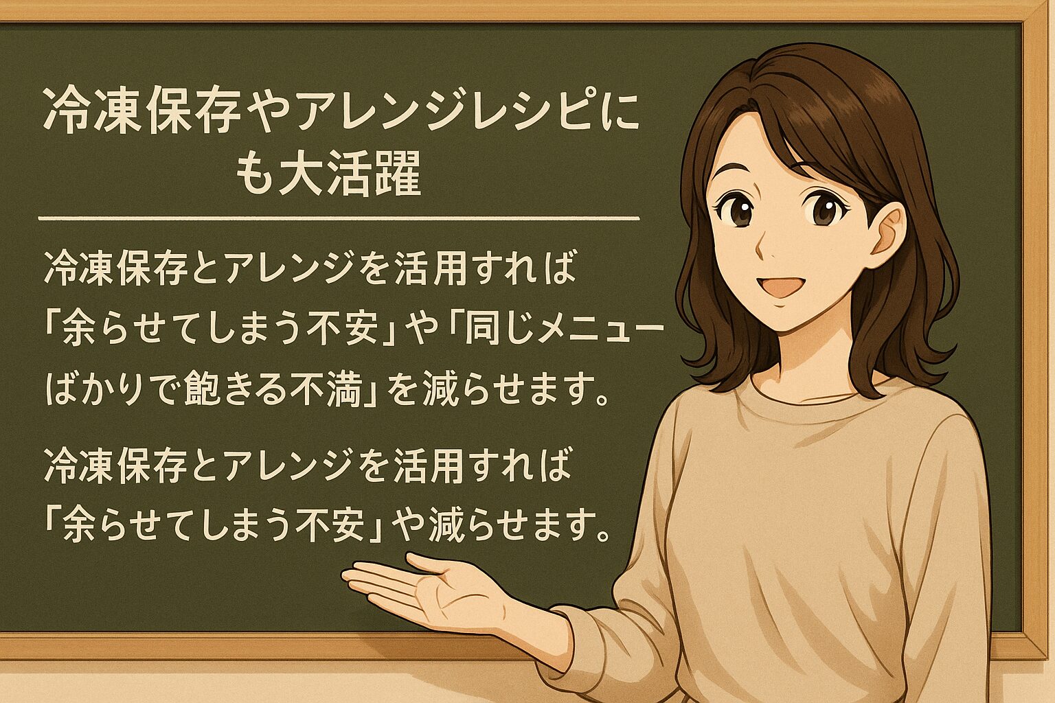 冷凍保存やアレンジレシピにも大活躍