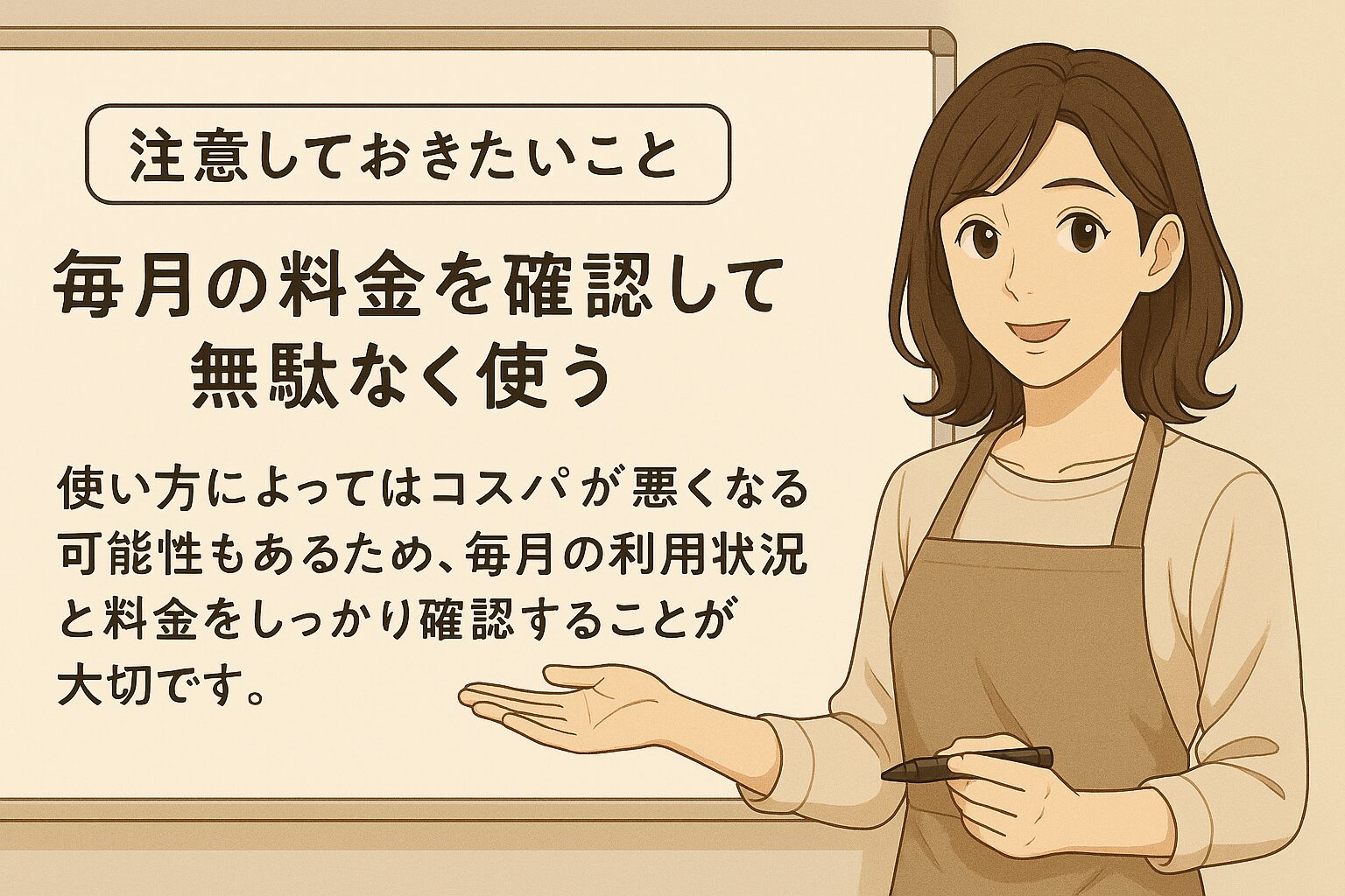 毎月の料金を確認して無駄なく使う