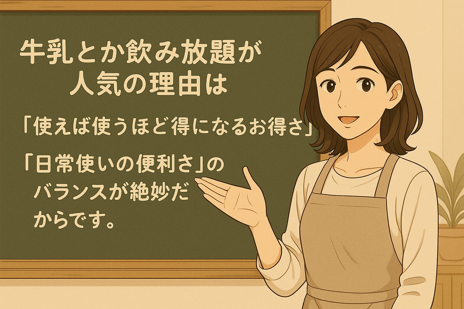 牛乳とか飲み放題が人気の理由