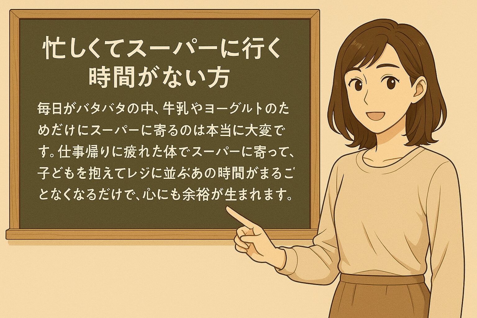 忙しくてスーパーに行く時間がない方