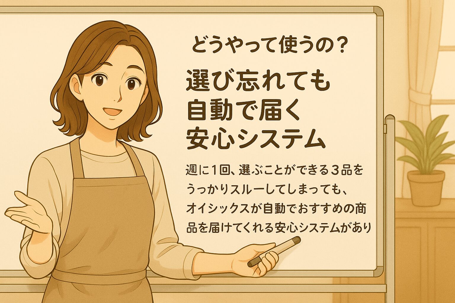 選び忘れても自動で届く安心システム